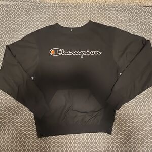 Champion Men's Black Urban Fleece Crew Size Large Sweatshirt Pullover